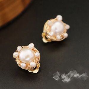 Real freshwater pearl earrings